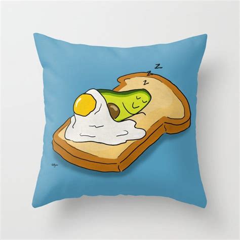 Avocado Toast Throw Pillow Cute Avocado Pillows Throw Pillows