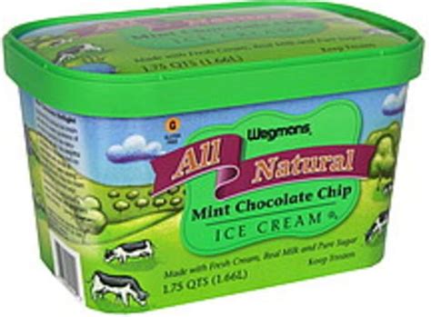 Wegmans Mint Chocolate Chip Ice Cream 1 75 Qt Nutrition Information