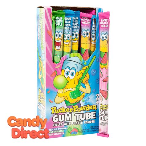 Pucker Gum Tube Powder 078oz 30ct Candydirect