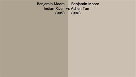 Benjamin Moore Indian River Vs Ashen Tan Side By Side Comparison