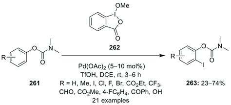 Scheme 81 Pdii Catalyzed Ortho C H Iodination Of Phenol Carbamates