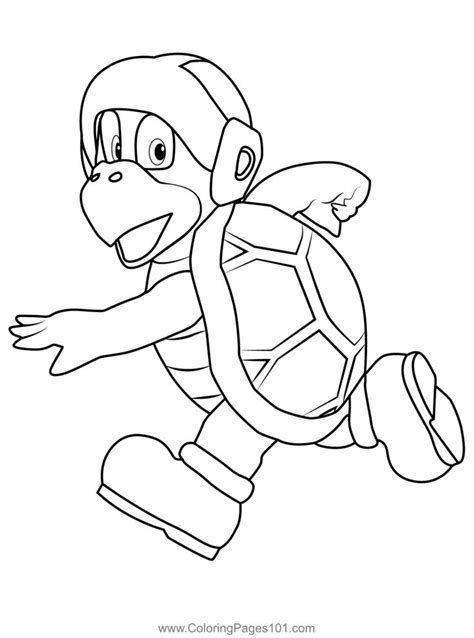 Ice Bro Mario Kart Coloring Page Super Mario Coloring Pages Mario