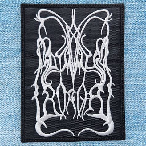 Dimmu Borgir Logo Old Embroidered Patch Black Wings