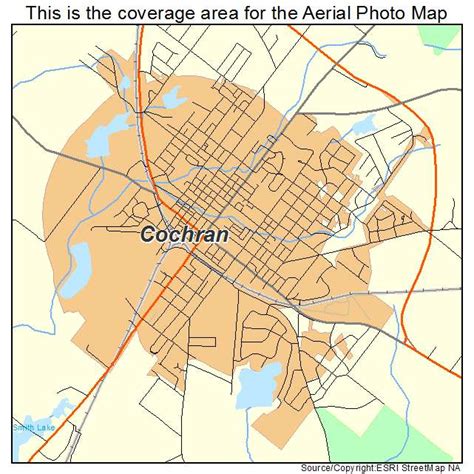 Aerial Photography Map of Cochran, GA Georgia