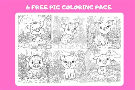 Pig Coloring Page For Adult Graphic By Wickymonkeynft Creative Fabrica