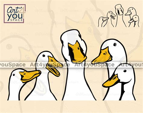 Papercraft Ducks Out For A Stroll Svg Cut File Paper Party And Kids