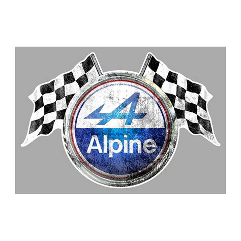 Alpine Flags Trash Sticker Laminated Decal Cafe Racer