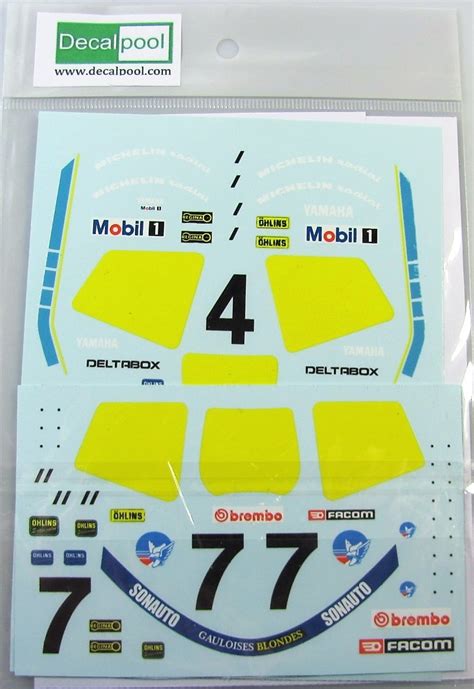 Yamaha Yzr Gauloises C Sarron Decalpool Car Model Kit