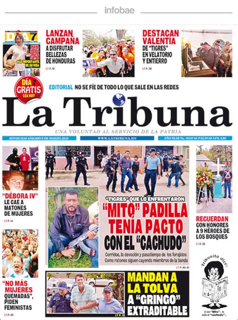 La Tribuna Honduras 9 De Marzo De 2019 Infobae