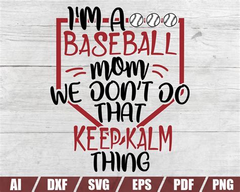 Baseball Mom Svg Cut Files Baseball Svg Bundle Commercial Use Instant