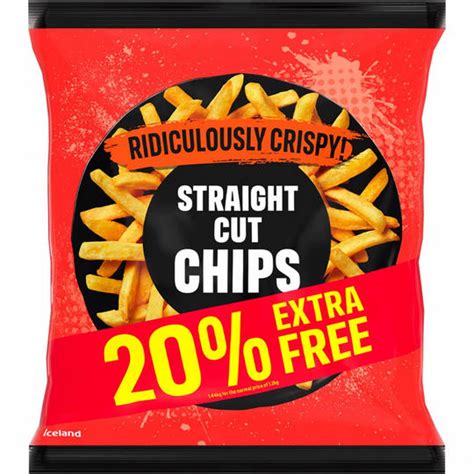 Iceland Ridiculously Crispy Straight Cut Chips 144kg Iceland Foods