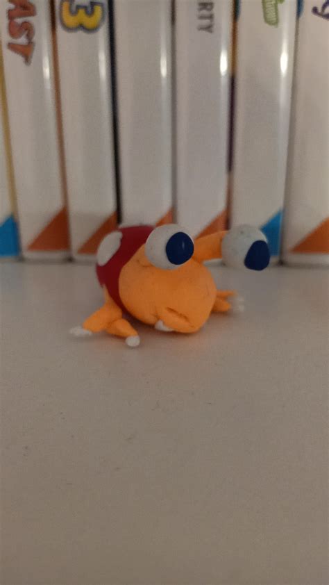 First Time Using Polymer Clay Made A Dwarf Red Bulborb And A Yellow