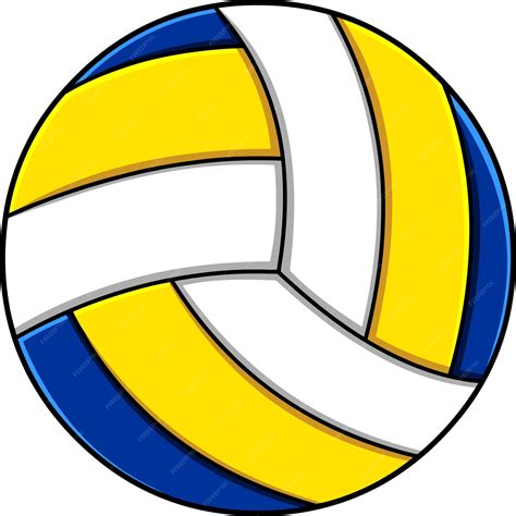 Premium Vector Cartoon Colorful Volleyball Ball Vector Hand Drawn