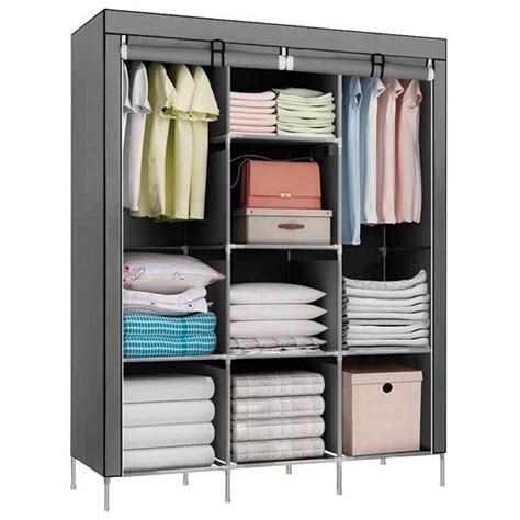 Guarda Roupa Dobr Vel Organizador De Roupa Cinza B Decoteam