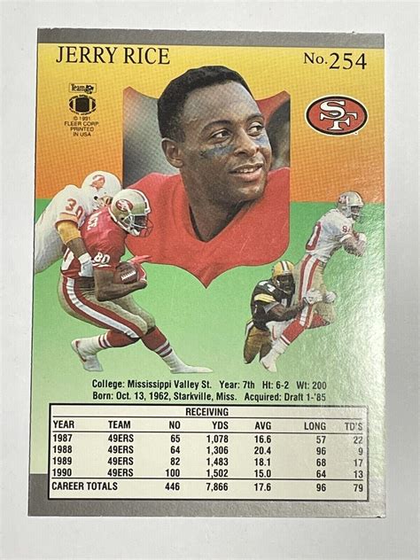 Hof Er Jerry Rice Ers Raiders Seahawks Fleer Ultra Football