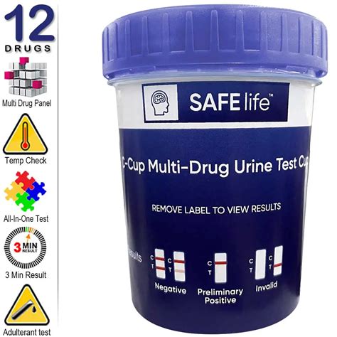 Panel Urine Drug Test Cup With Specimen Validity Test Ea Pk