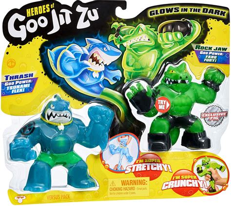 Heroes Of Goo Jit Zu 2 Pack Of Glow In The Dark Action Figures Thra