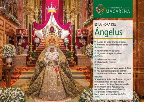 Hermandad Macarena on Twitter ÁNGELUS A las 12 00 h te invitamos a