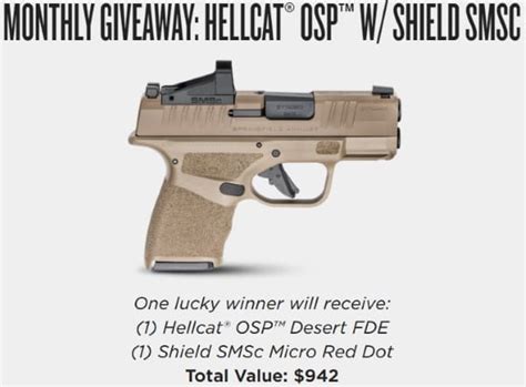 Springfield Hellcat OSP w Shield SMSc Red Dot Giveaway