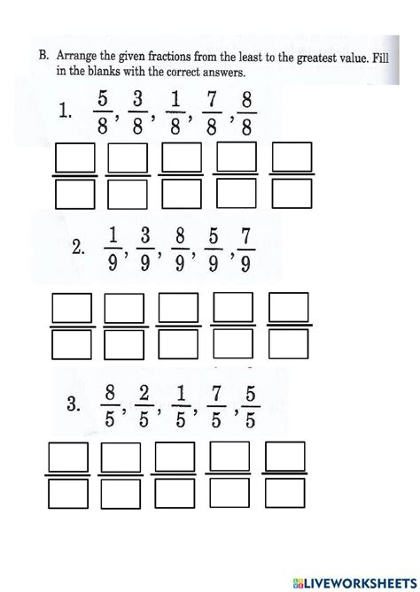 Fraction Online Activity For Grade 3 Live Worksheets Worksheets Library