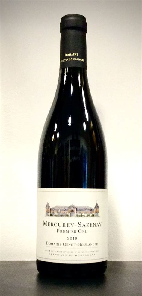 Domaine Génot Boulanger cuvée Sazenay Mercurey 1er Cru Rouge