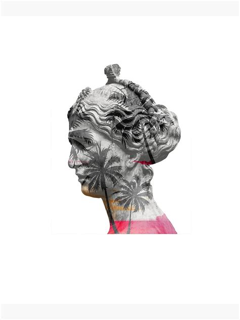 Greek Statue Palm Tree Poster For Sale By Shuiflow Redbubble