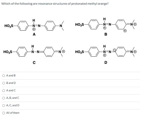 Solved Which of the following are resonance structures of | Chegg.com