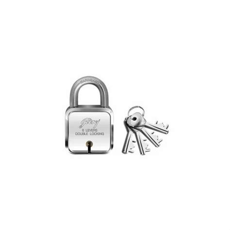 With Key Square Padlock Godrej 6 Lever Main Door Padlock Size 50 Mm