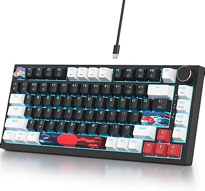 Amazon Fogruaden Wired Percent Mechanical Keyboard Hot Swappable Red Switch Tkl
