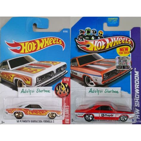 Hotwheels Hot Wheels 68 Plymouth Barracuda Barracuda Formula S Hw Flames Akta Factory Sealed Hw