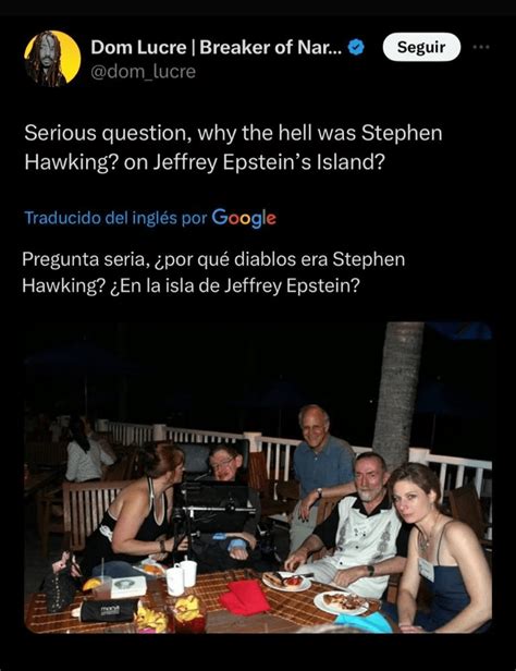 Esta Foto De Stephen Hawking En La Isla Epstein Causa Dudas Este Fue