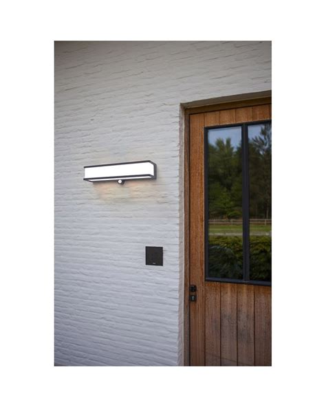 Aplique Pared De Exterior Gris Oscuro SOLAR 35cm Aluminio Y PC LED 16