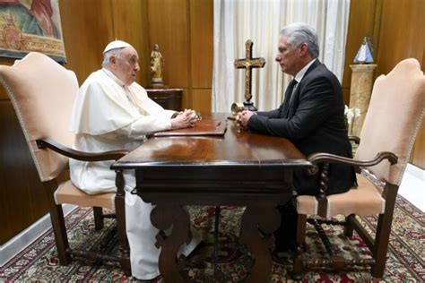 Díaz Canel se reunió en el Vaticano con el papa Francisco durante su