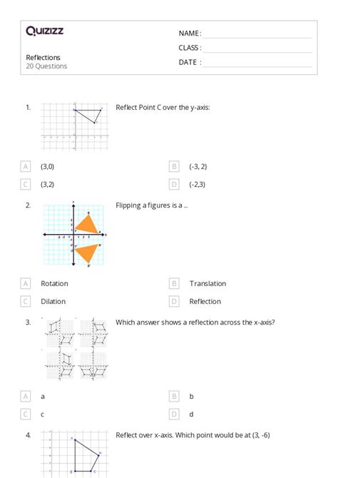 50 Reflections Worksheets For 8th Grade On Quizizz Free Printable