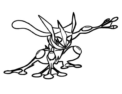 Greninja Pokemon Coloring Pages Printable Coldly Print Color Ash Para Hot Sex Picture