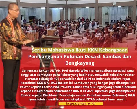 Seribu Mahasiswa Ikuti Kkn Kebangsaan Pembangunan Puluhan Desa Di