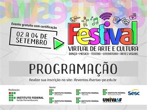 If Sert O Pe Est Inscri Es Abertas Para Festival Virtual De