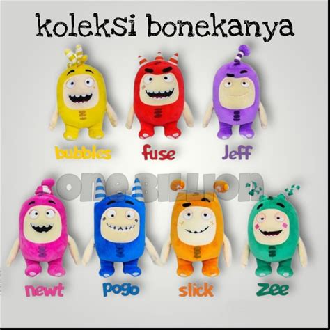 Jual Oddbods Boneka Plush Toys Bubbles Fuse Jeff Newt Pogo Slick Zee