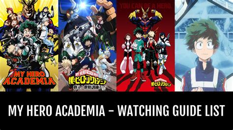 My Hero Academia Watching Guide By Halex Anime Planet