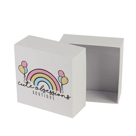 Luxury Custom Square White Cardboard Gift Box With Lids And Matt