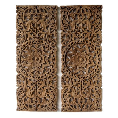 Balinese Hand Carved Mdf Decorative Panel Siam Sawadee