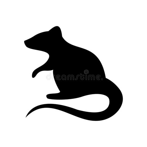 Gráficos De Imágenes Prediseñadas Rat Vector Silhouette Stock de