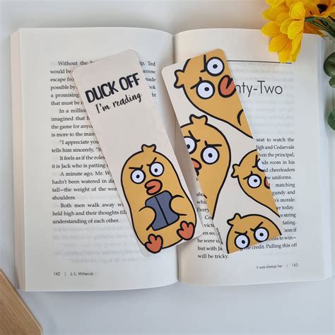 Duck Off Bookmark Handmade Bookmark I Am Reading Bookmark Etsy Canada