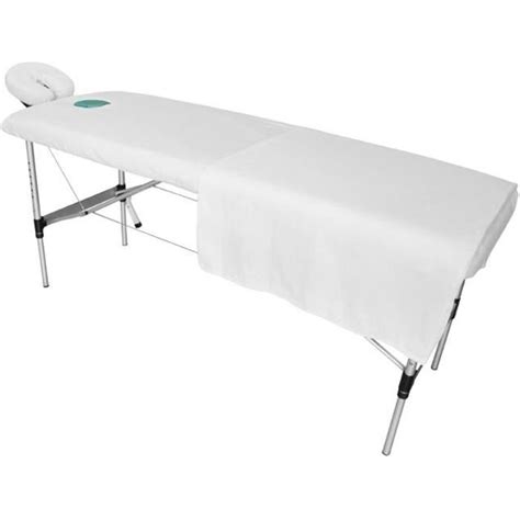 Set De Drap Drap Housse Complet Pour Table De Massage Flanelle Blanc Vivezen Cdiscount