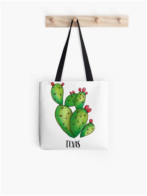 Texas Cactus Tote Bag By Reba Collins Diy Tote Bag Design Cactus Tote Tote Bag