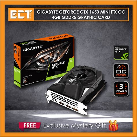 Gigabyte Geforce Gtx 1650 Mini Itx Oc 4gb Gddr5 Graphic Card Gv N1650ixoc 4gd