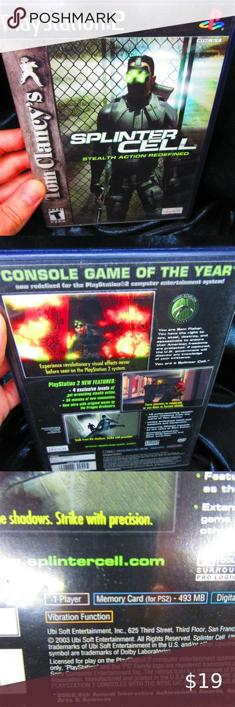 Tom Clancys Splinter Cell Sony Playstation 2 2003 Tom Clancys