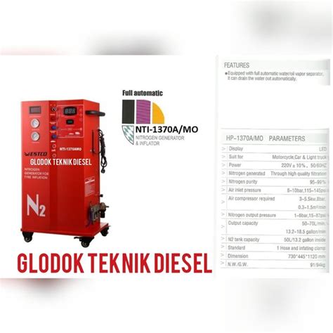 Jual Mesin Generator Nitrogen Isi Angin Ban Mobil Motor Nitrogen