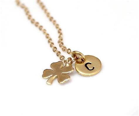 Four leaf clover necklace Clover Necklace In Gold Necklace | Etsy