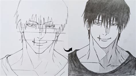 How To Draw Toji Fushiguro From Jujutsu Kaisen Step By Step Youtube